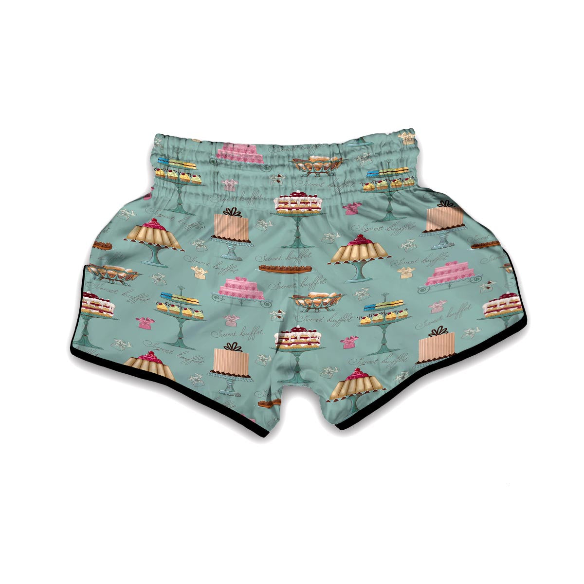 Sweet Cake Pattern Print Muay Thai Boxing Shorts-grizzshop