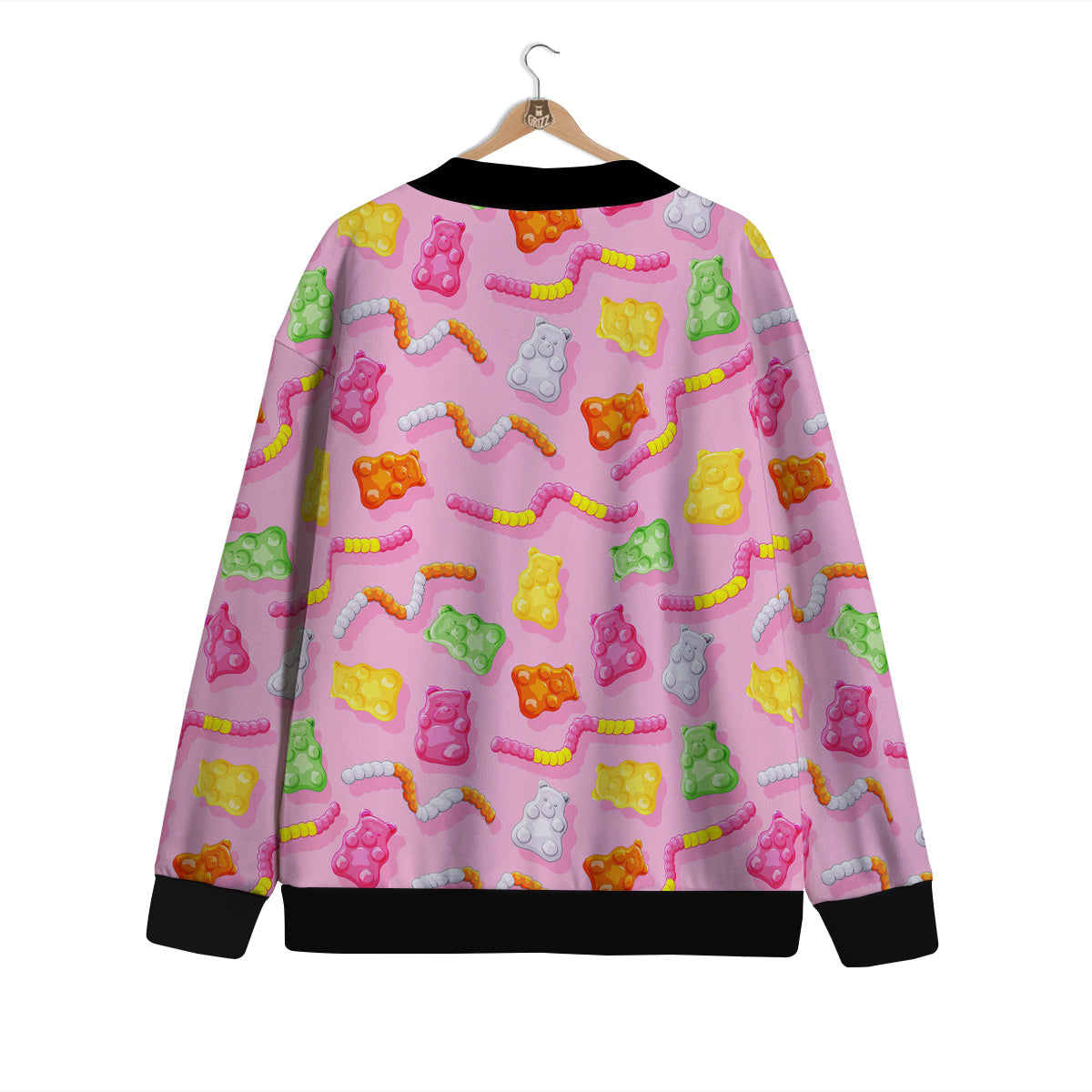 Sweet Gummy Bears And Worms Print Pattern Cardigan-grizzshop