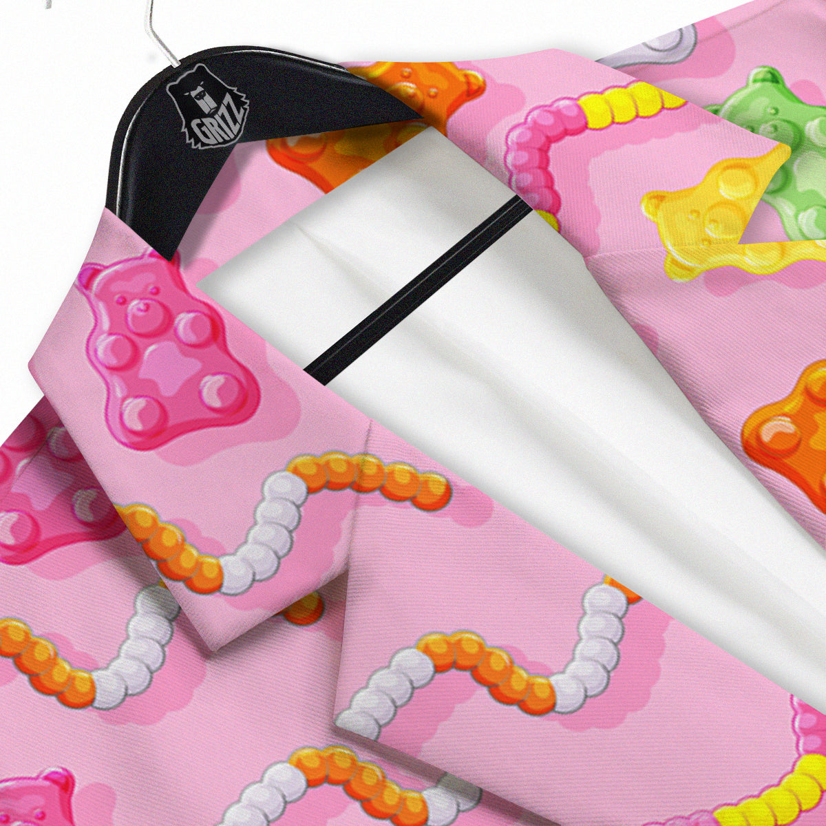 Sweet Gummy Bears And Worms Print Pattern Men's Sport Coat-grizzshop