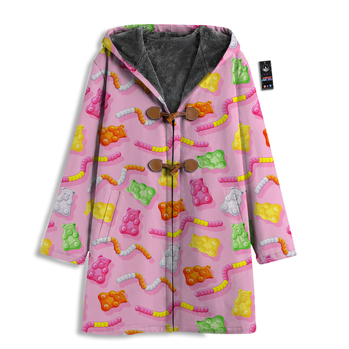 Sweet Gummy Bears And Worms Print Pattern Men's Windbreaker Jacket-grizzshop