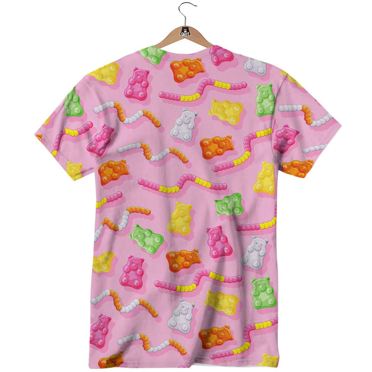 Sweet Gummy Bears And Worms Print Pattern T-Shirt-grizzshop
