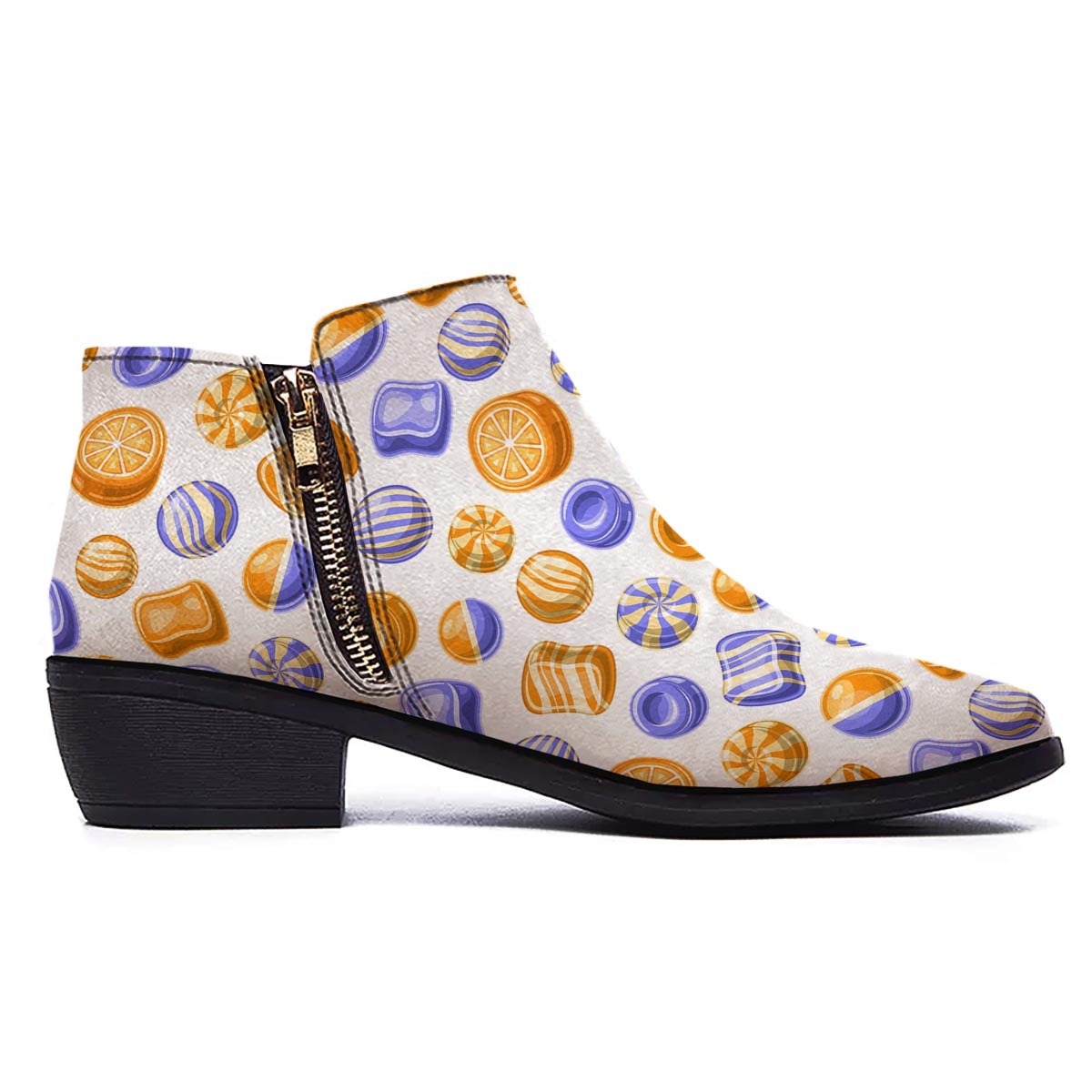 Sweet Gummy Print Pattern Ankle Boots-grizzshop