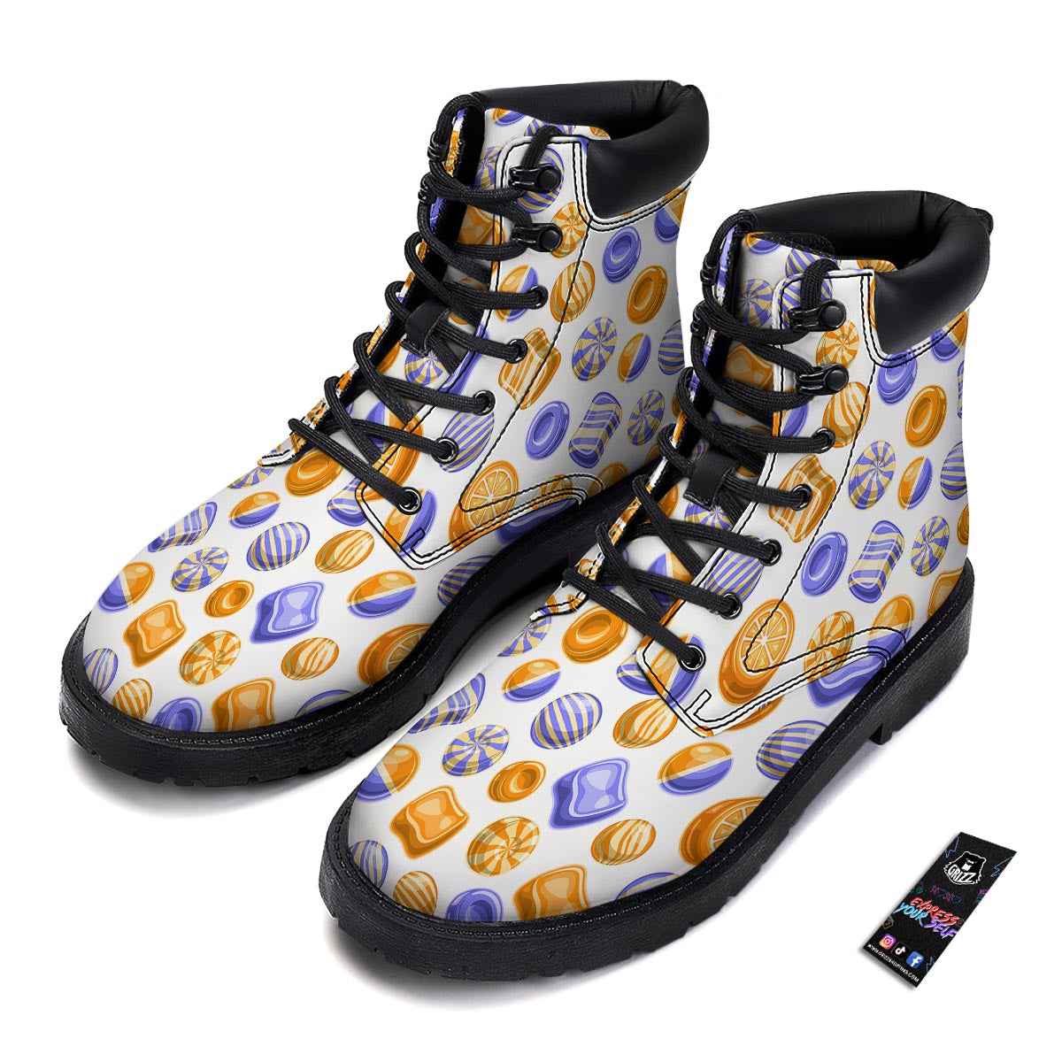 Sweet Gummy Print Pattern Boots-grizzshop