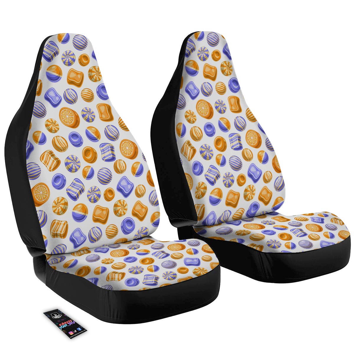 Sweet Gummy Print Pattern Car Seat Covers-grizzshop