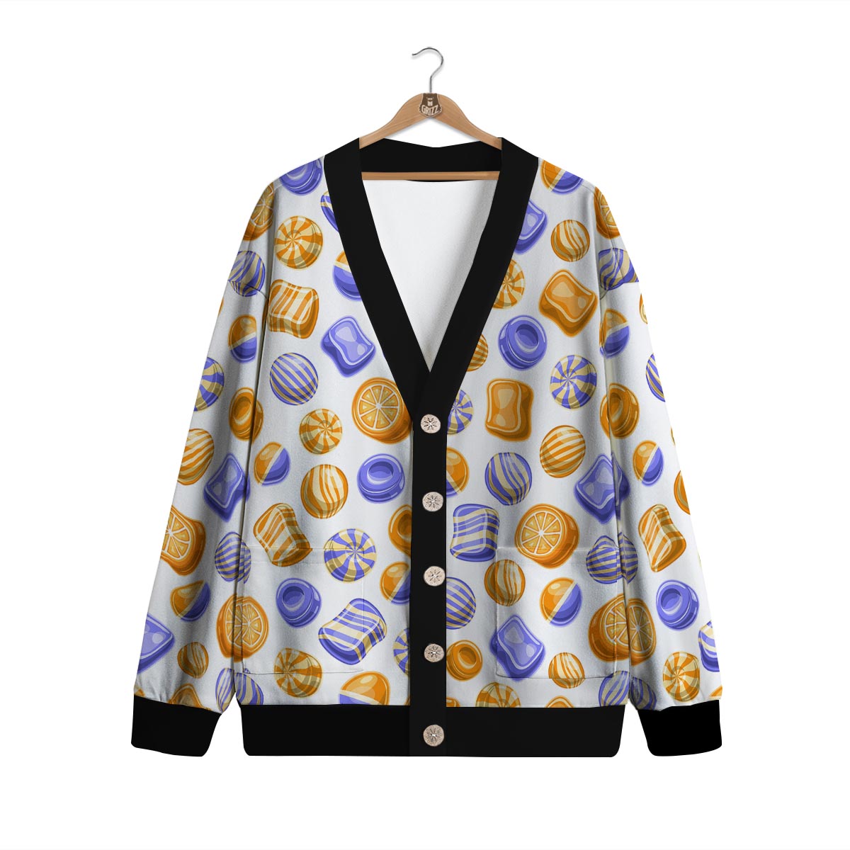 Sweet Gummy Print Pattern Cardigan-grizzshop