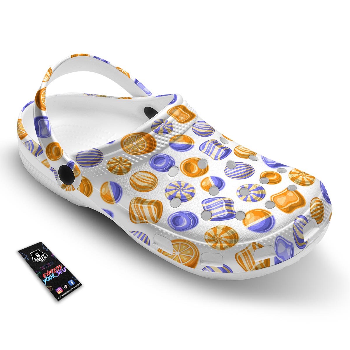 Sweet Gummy Print Pattern Clog-grizzshop