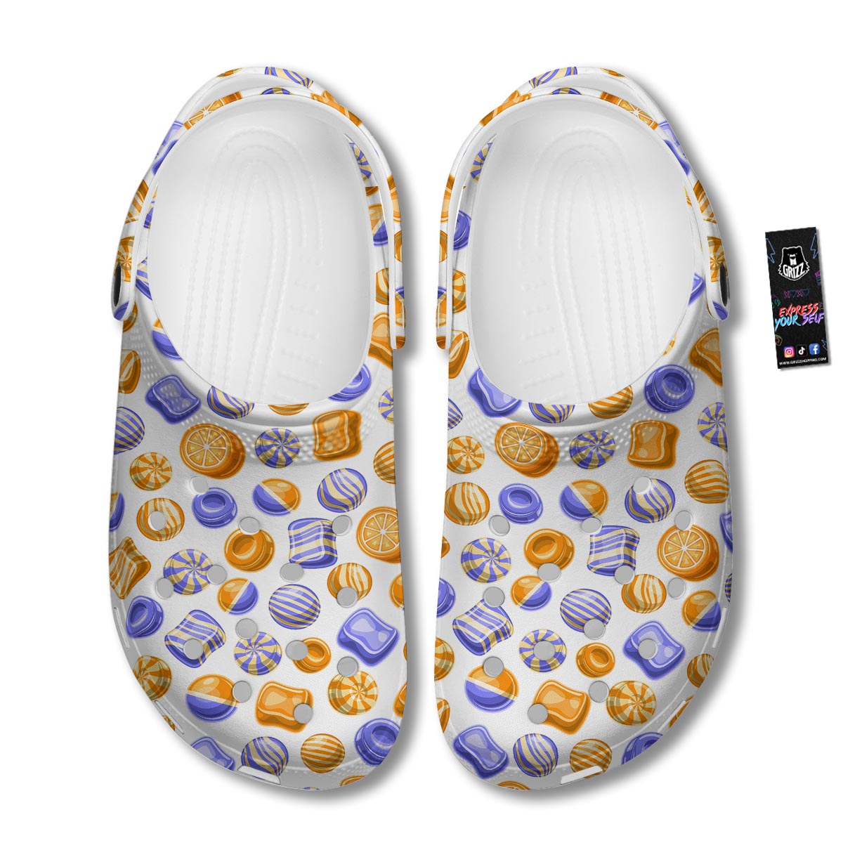 Sweet Gummy Print Pattern Clog-grizzshop