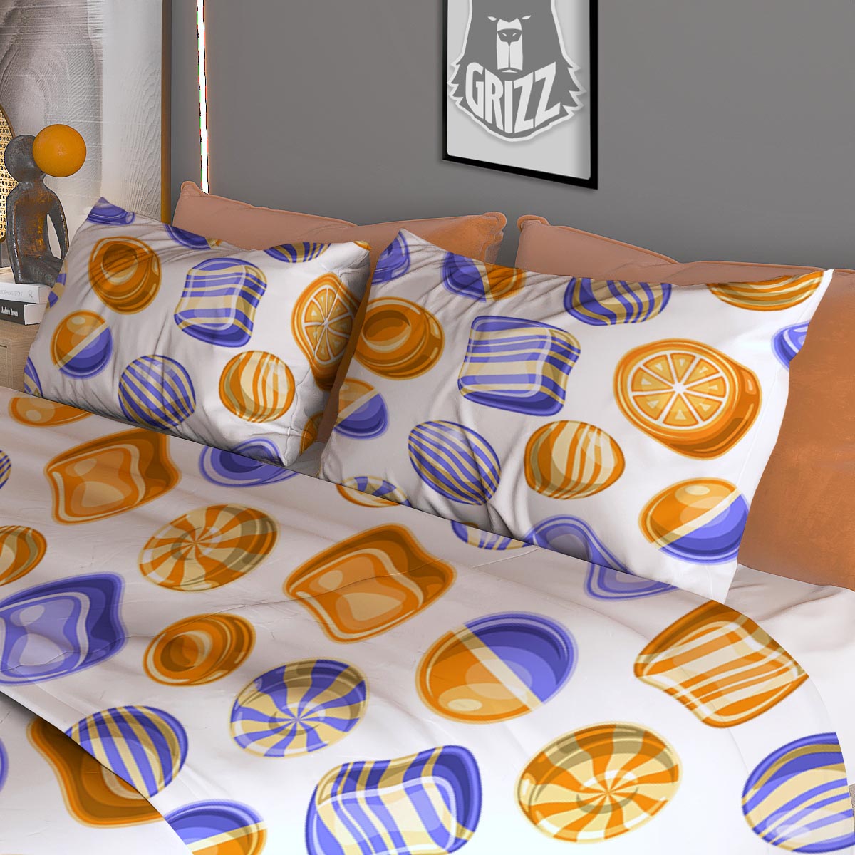 Sweet Gummy Print Pattern Duvet Cover Bedding Set