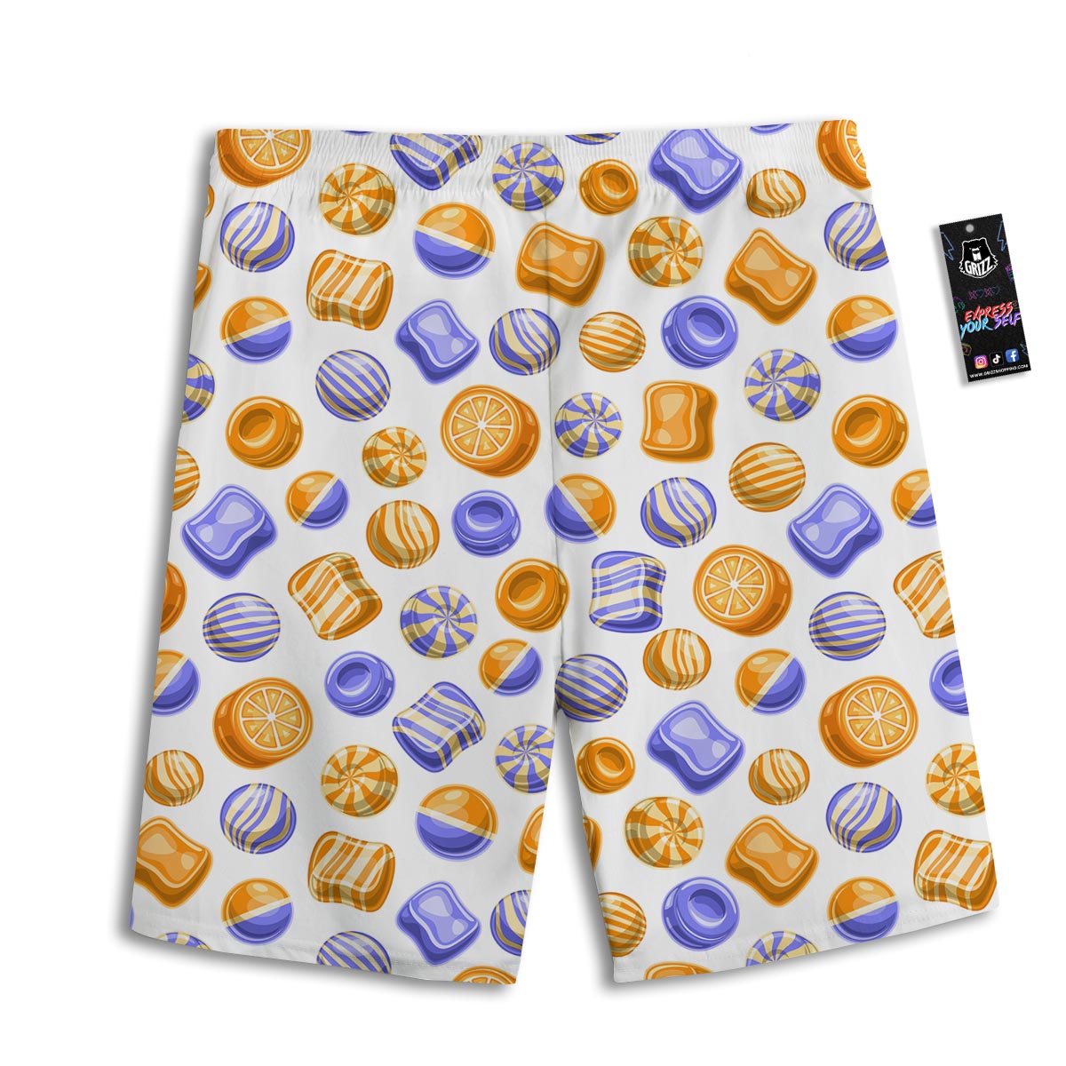 Sweet Gummy Print Pattern Men's Athletic Shorts