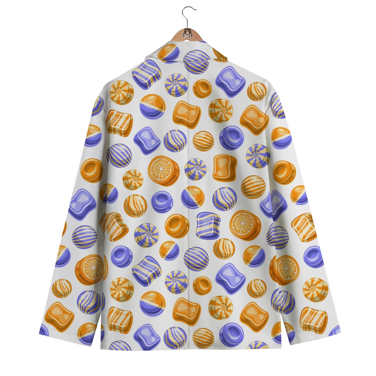 Sweet Gummy Print Pattern Men's Blazer-grizzshop