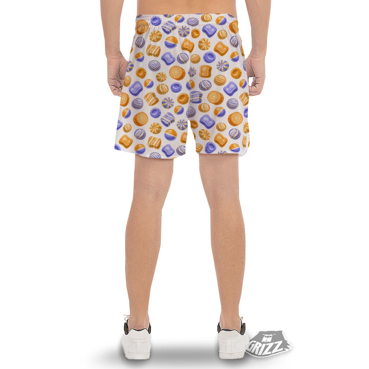 Sweet Gummy Print Pattern Men's Gym Shorts-grizzshop