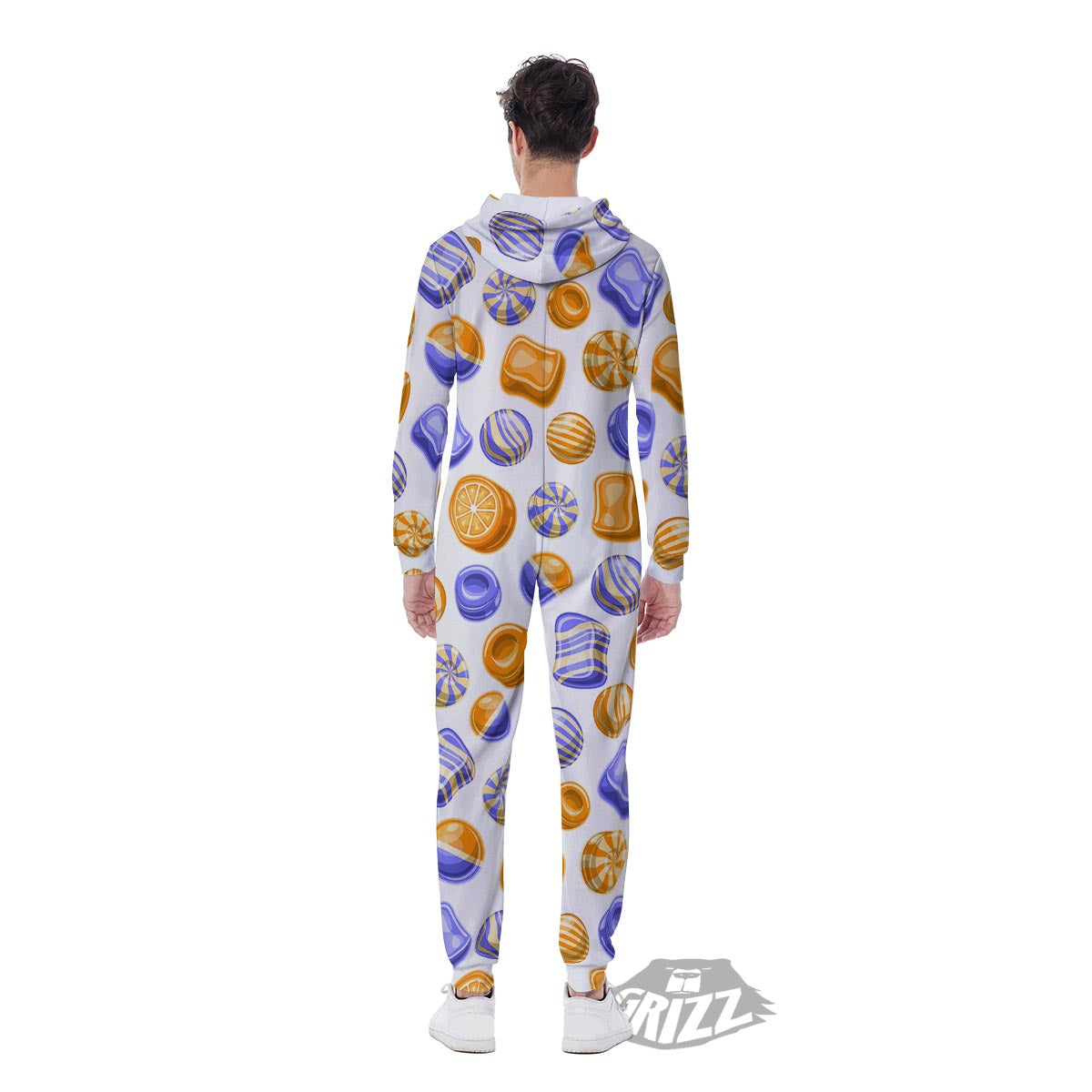 Sweet Gummy Print Pattern Men's Jumpsuit-grizzshop