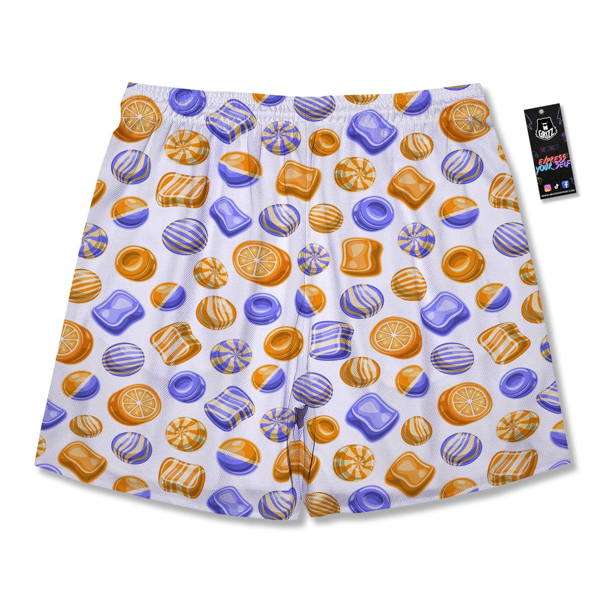 Sweet Gummy Print Pattern Men's Running Shorts-grizzshop