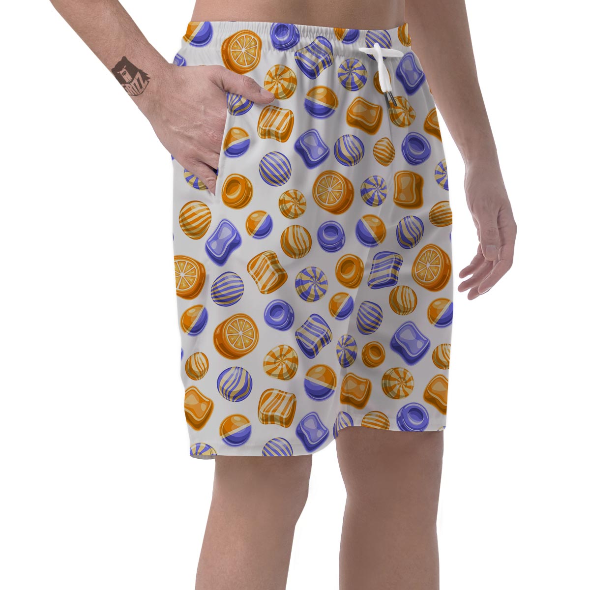 Sweet Gummy Print Pattern Men's Shorts-grizzshop