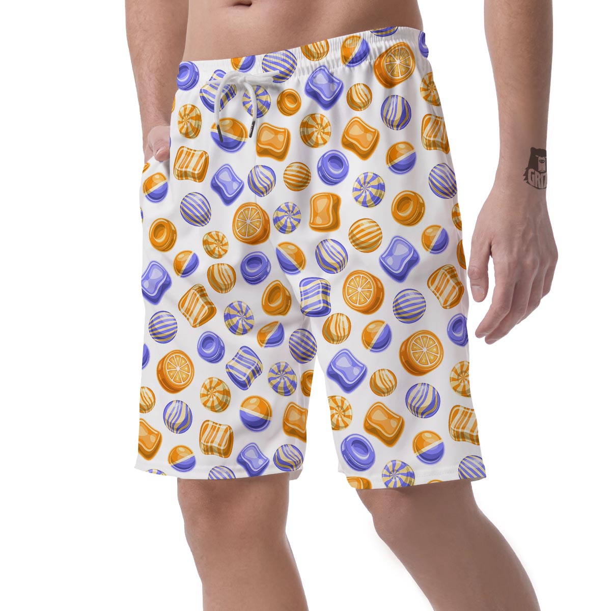 Sweet Gummy Print Pattern Men's Shorts-grizzshop
