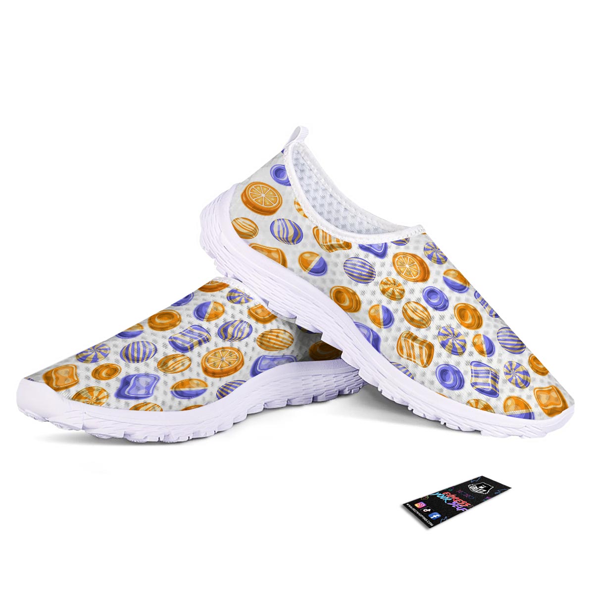 Sweet Gummy Print Pattern Nurse Shoes-grizzshop