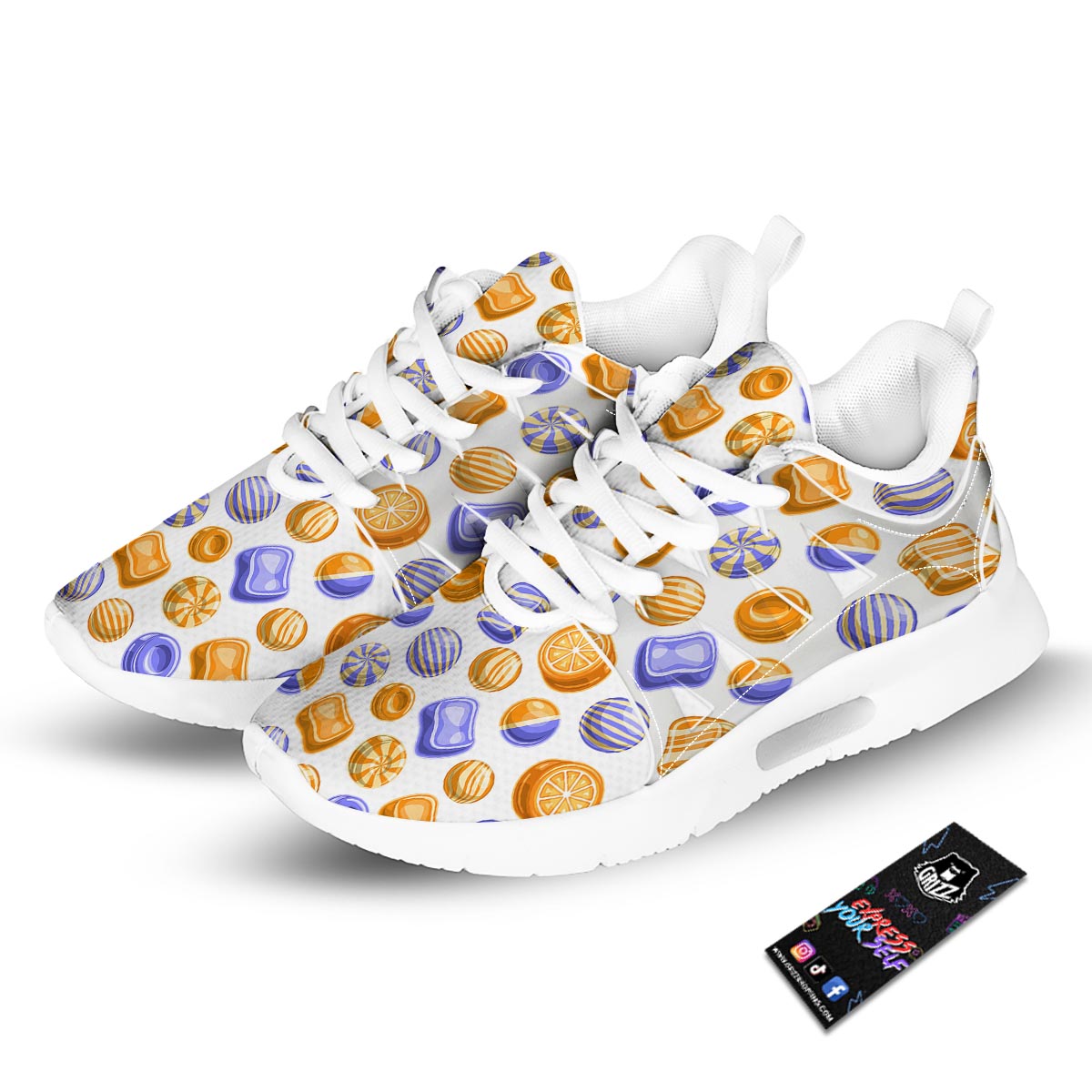 Sweet Gummy Print Pattern Tennis Shoes-grizzshop