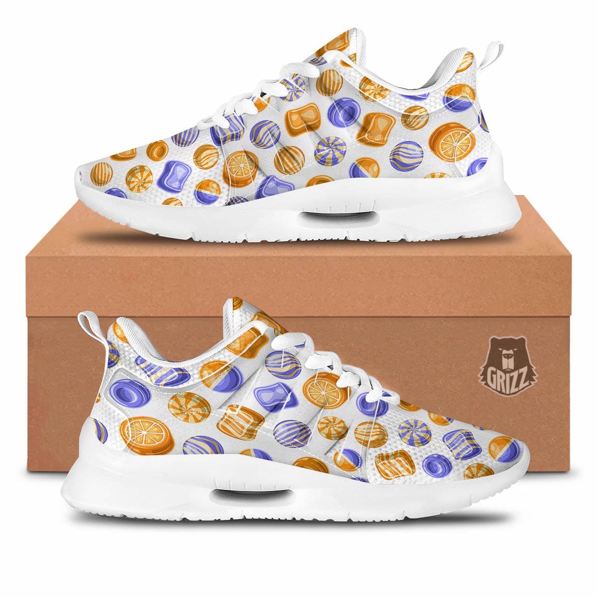 Sweet Gummy Print Pattern Tennis Shoes-grizzshop