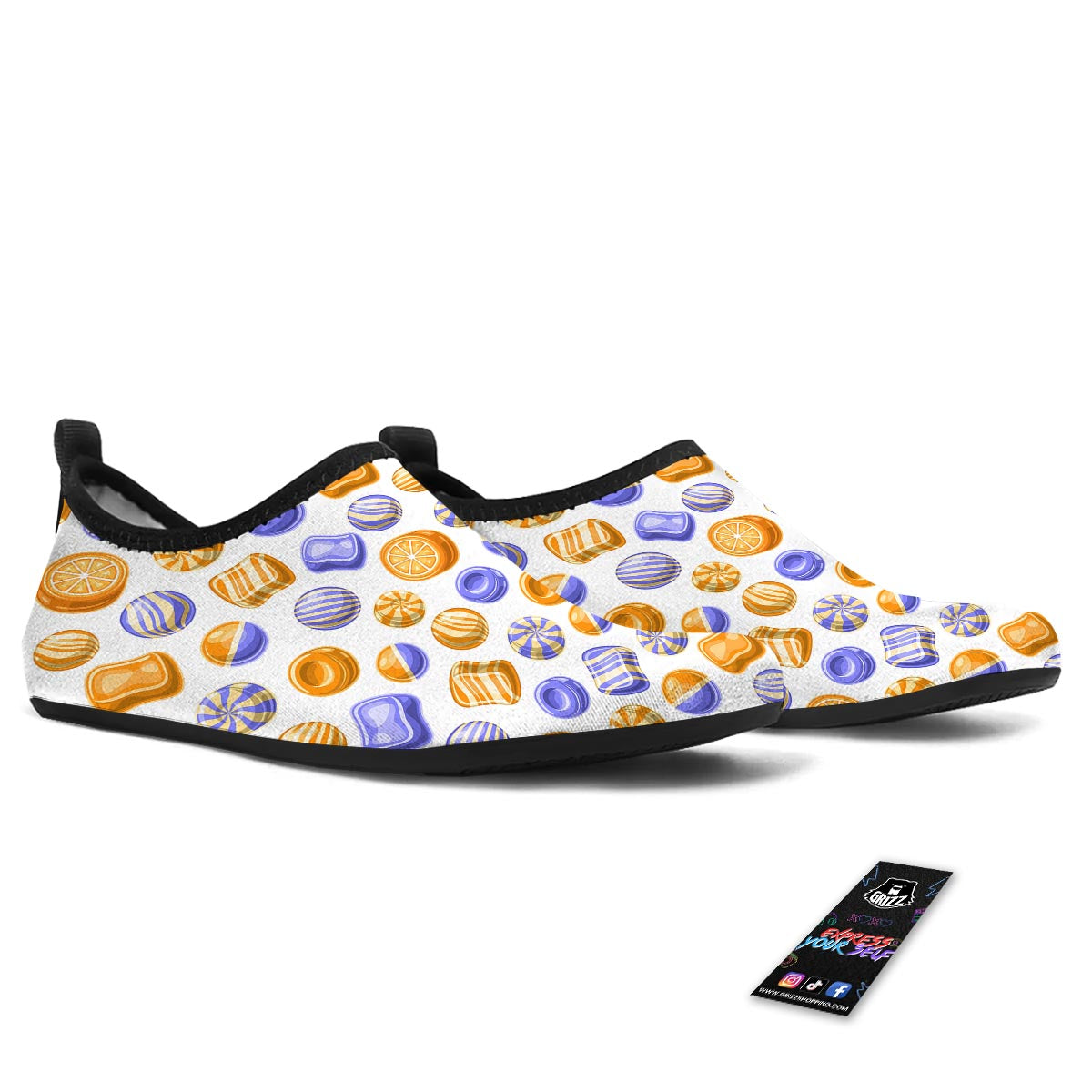 Sweet Gummy Print Pattern Water Shoes-grizzshop