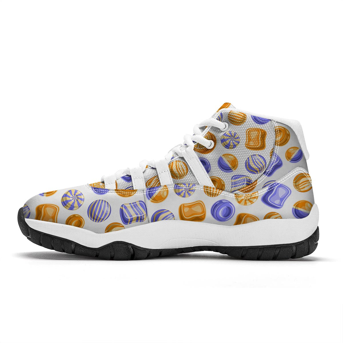 Sweet Gummy Print Pattern White Bball Shoes-grizzshop