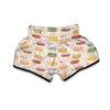 Sweet Macaron Pattern Print Muay Thai Boxing Shorts-grizzshop