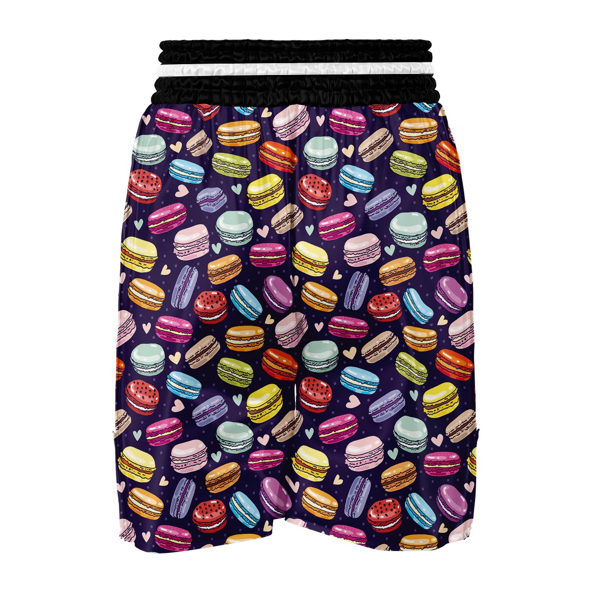 Sweet Macaron Print Pattern Boxing Shorts-grizzshop