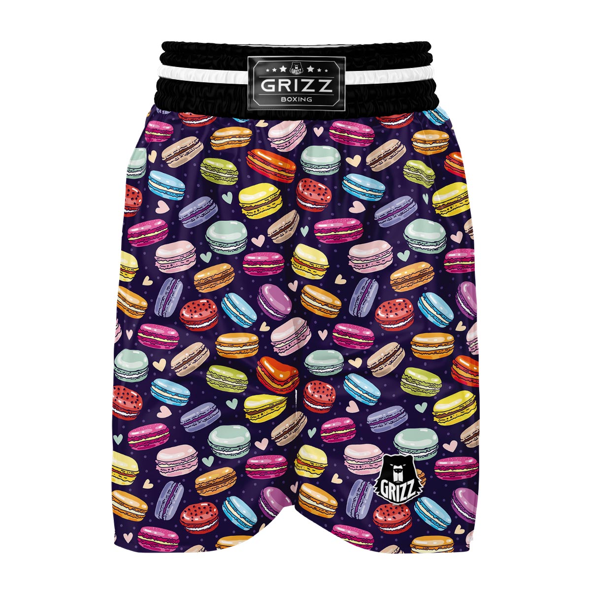 Sweet Macaron Print Pattern Boxing Shorts-grizzshop