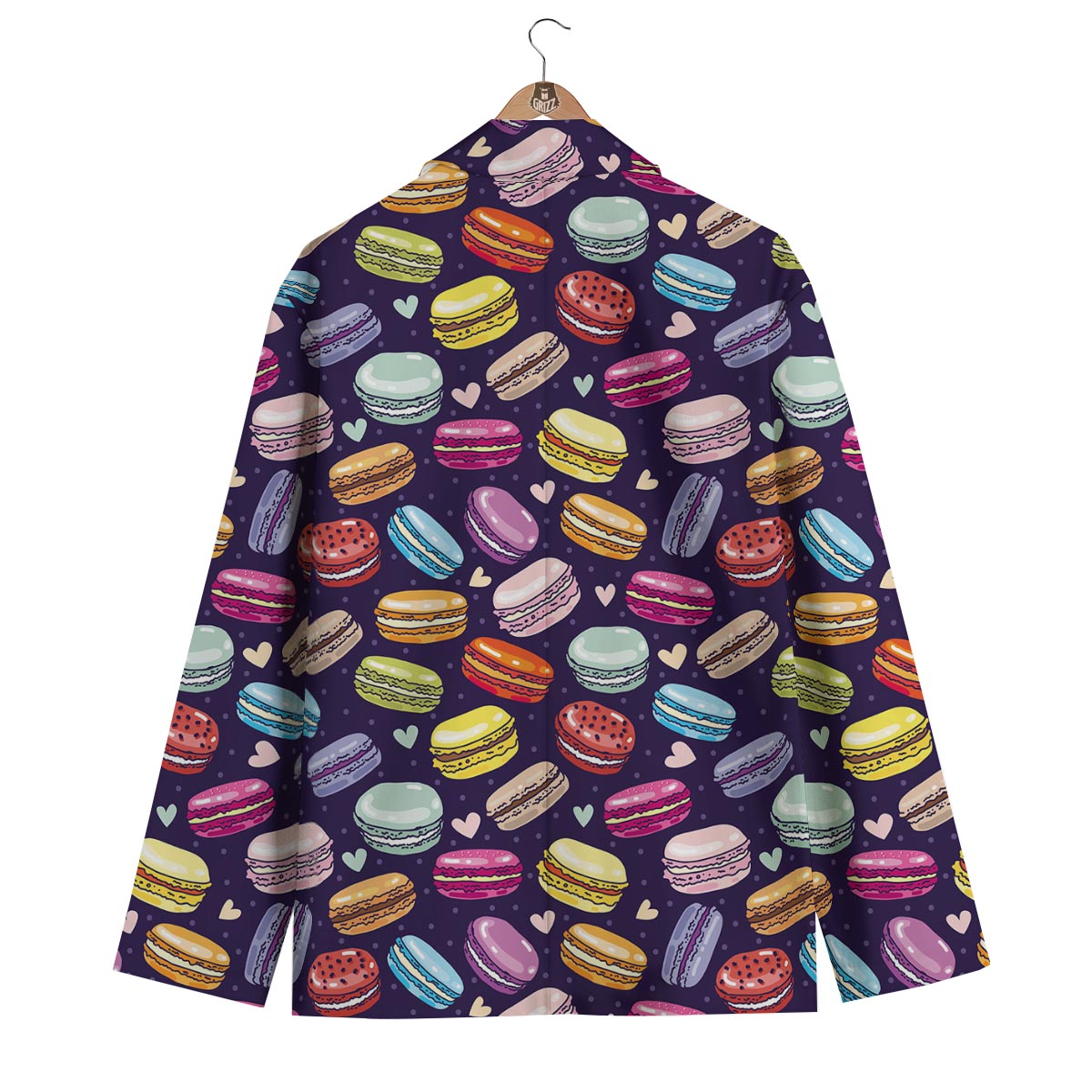 Sweet Macaron Print Pattern Men's Blazer-grizzshop