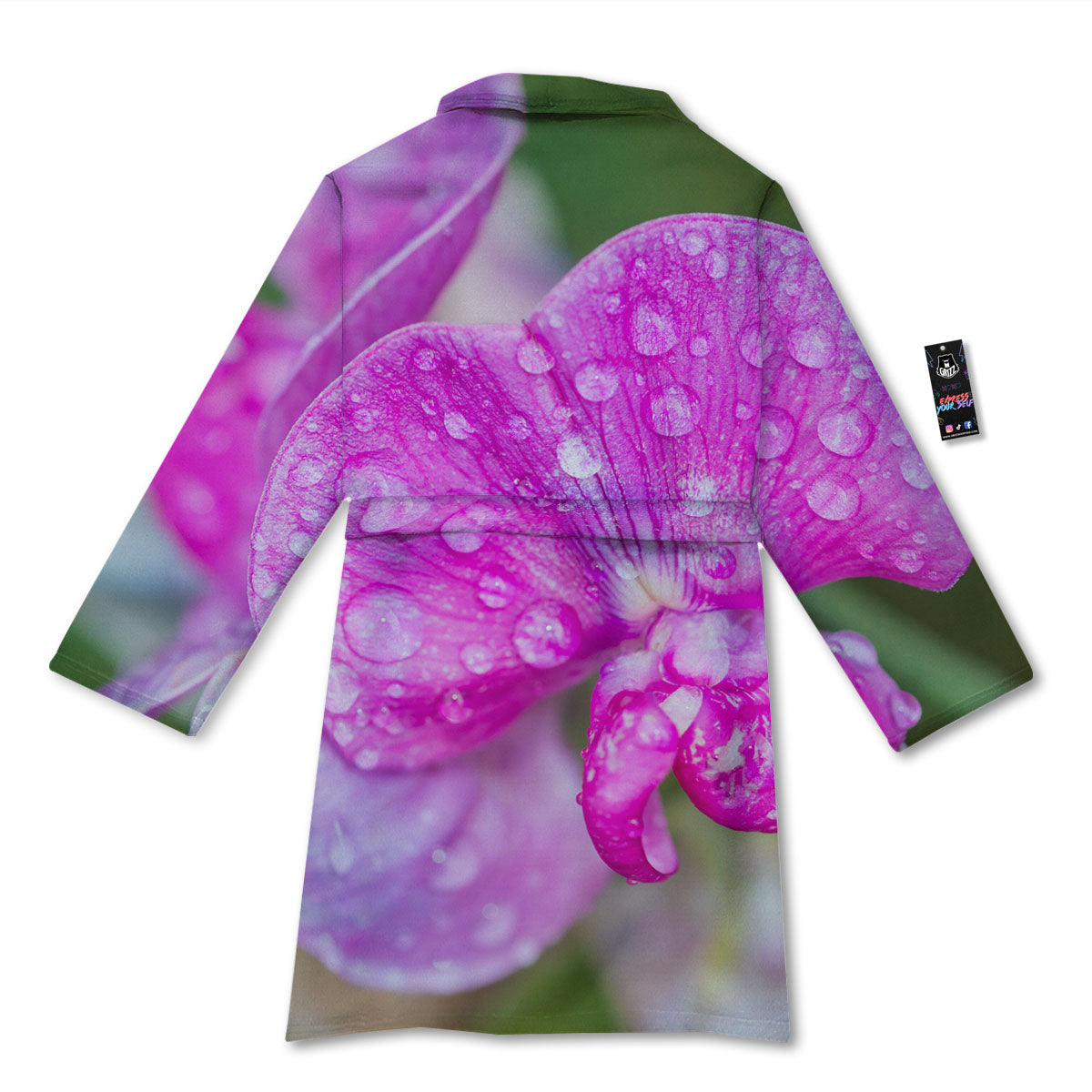 Sweet Pea Purple Print Bathrobe-grizzshop