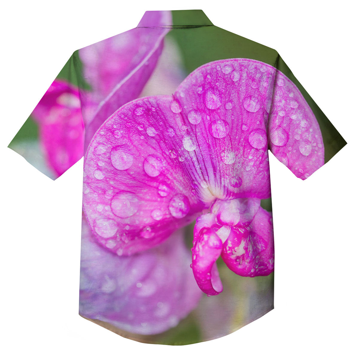 Sweet Pea Purple Print Button Up Shirt-grizzshop