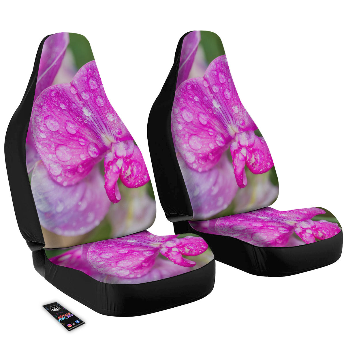 Sweet Pea Purple Print Car Seat Covers-grizzshop