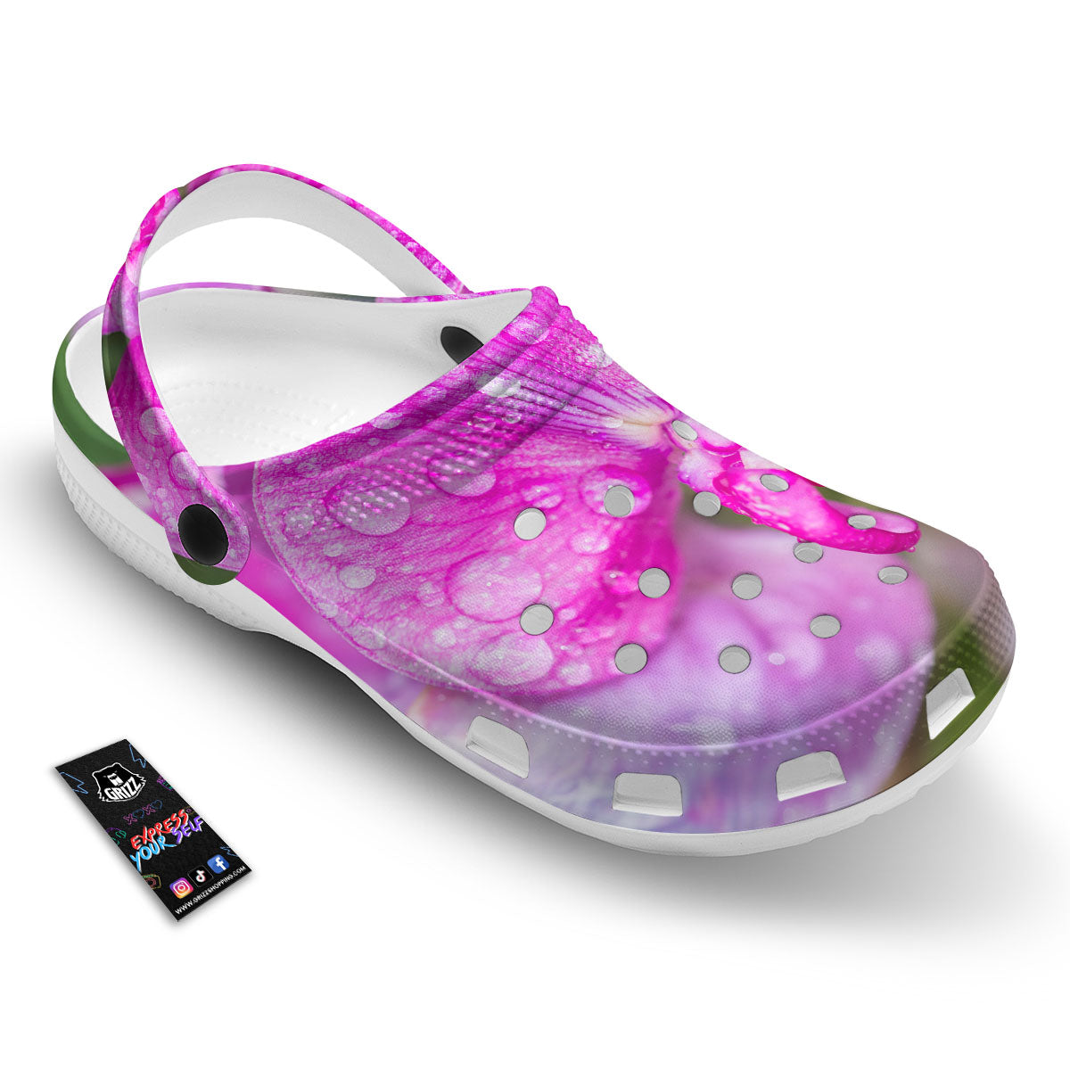 Sweet Pea Purple Print Clog-grizzshop