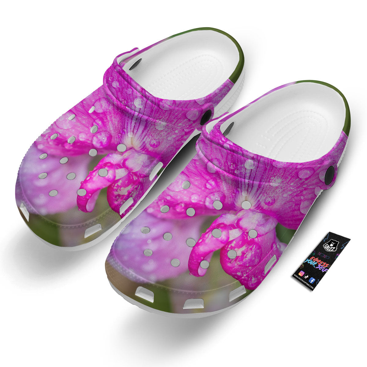 Sweet Pea Purple Print Clog-grizzshop