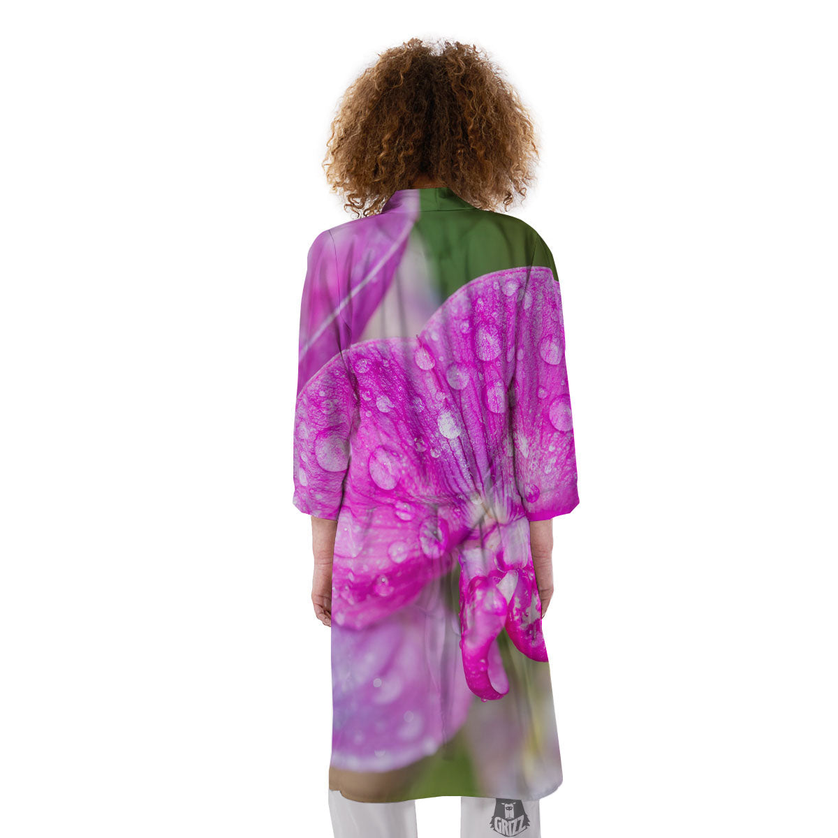 Sweet Pea Purple Print Kimono-grizzshop