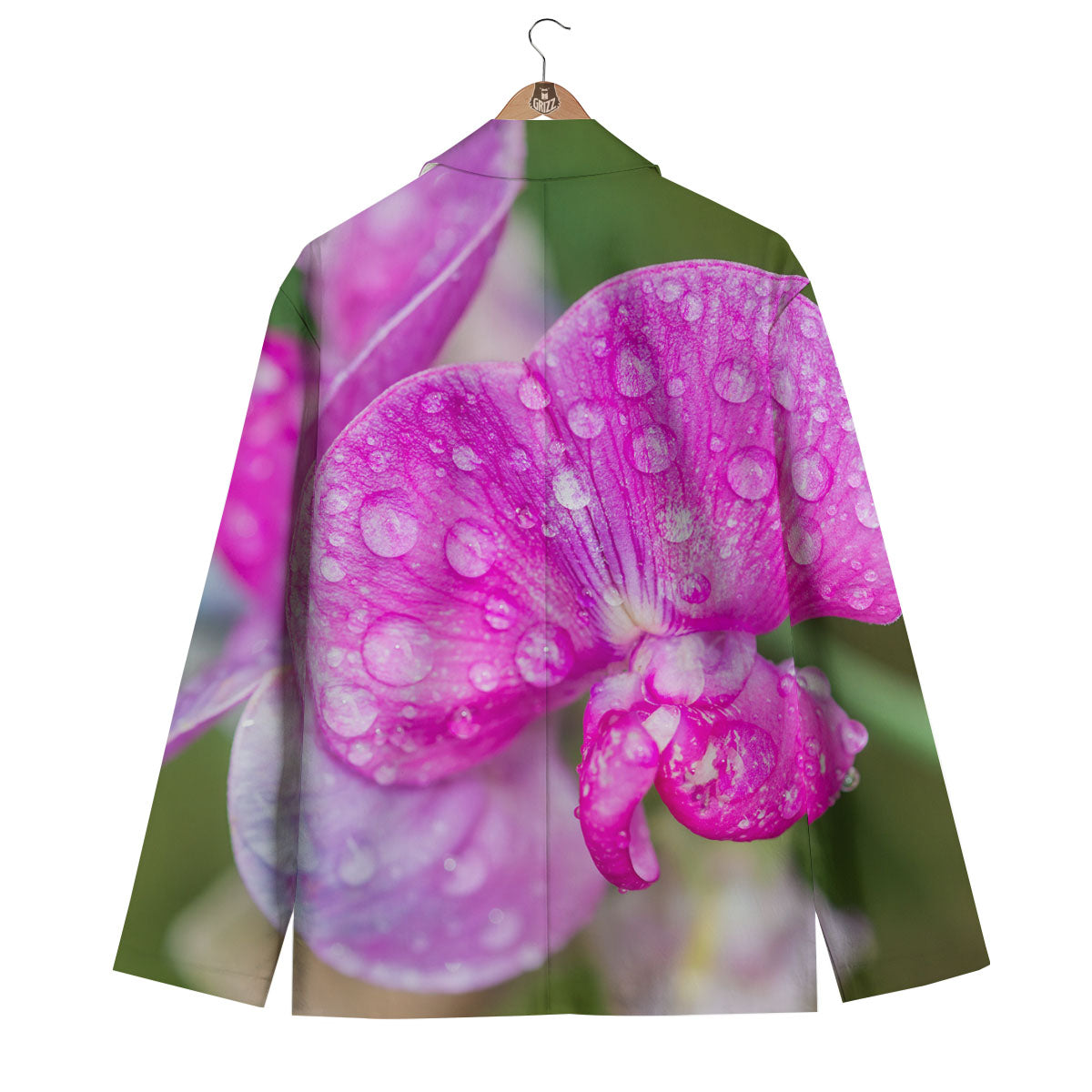 Sweet Pea Purple Print Men's Blazer-grizzshop