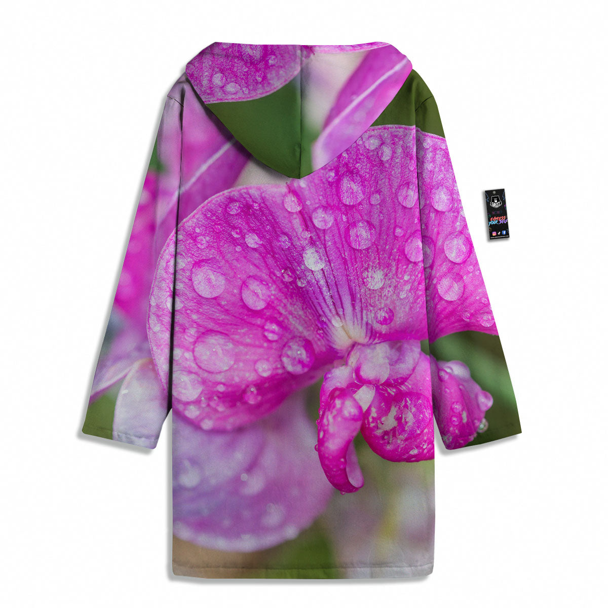 Sweet Pea Purple Print Men's Windbreaker Jacket-grizzshop