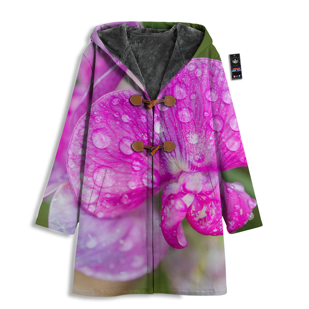 Sweet Pea Purple Print Men's Windbreaker Jacket-grizzshop