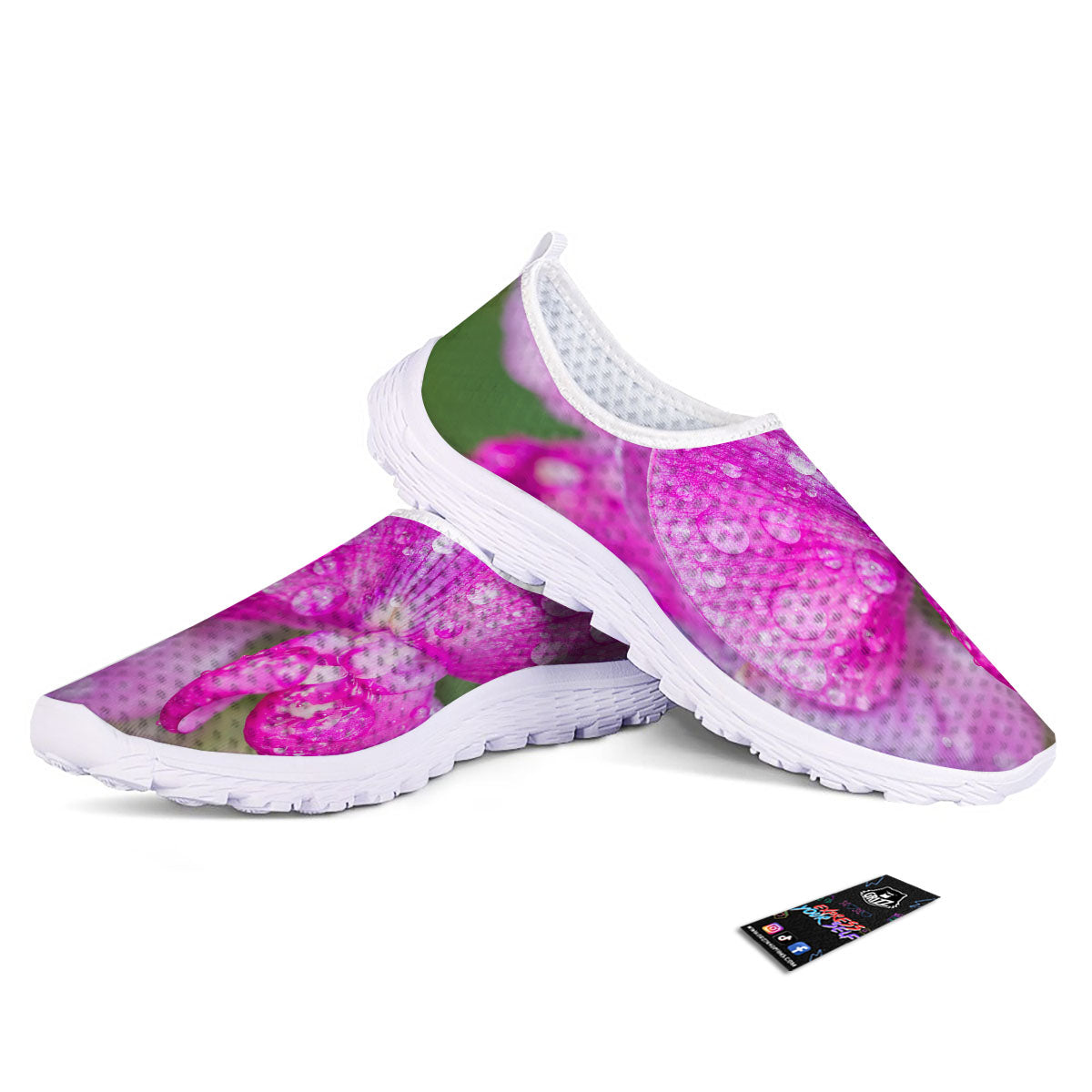 Sweet Pea Purple Print Nurse Shoes-grizzshop