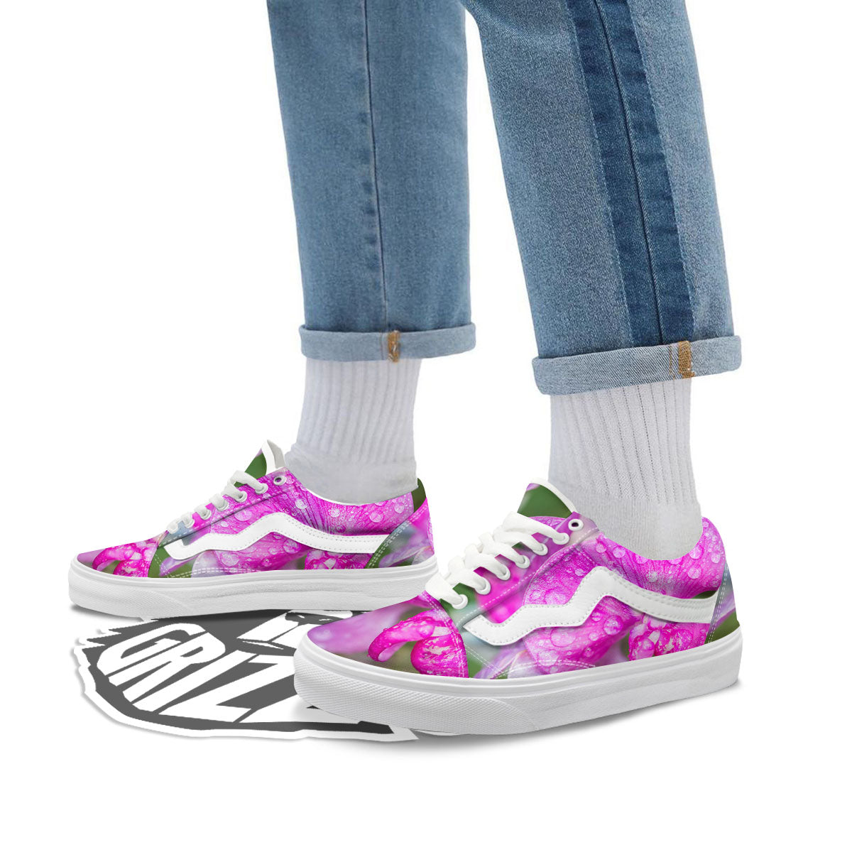 Sweet Pea Purple Print Skate Shoes-grizzshop