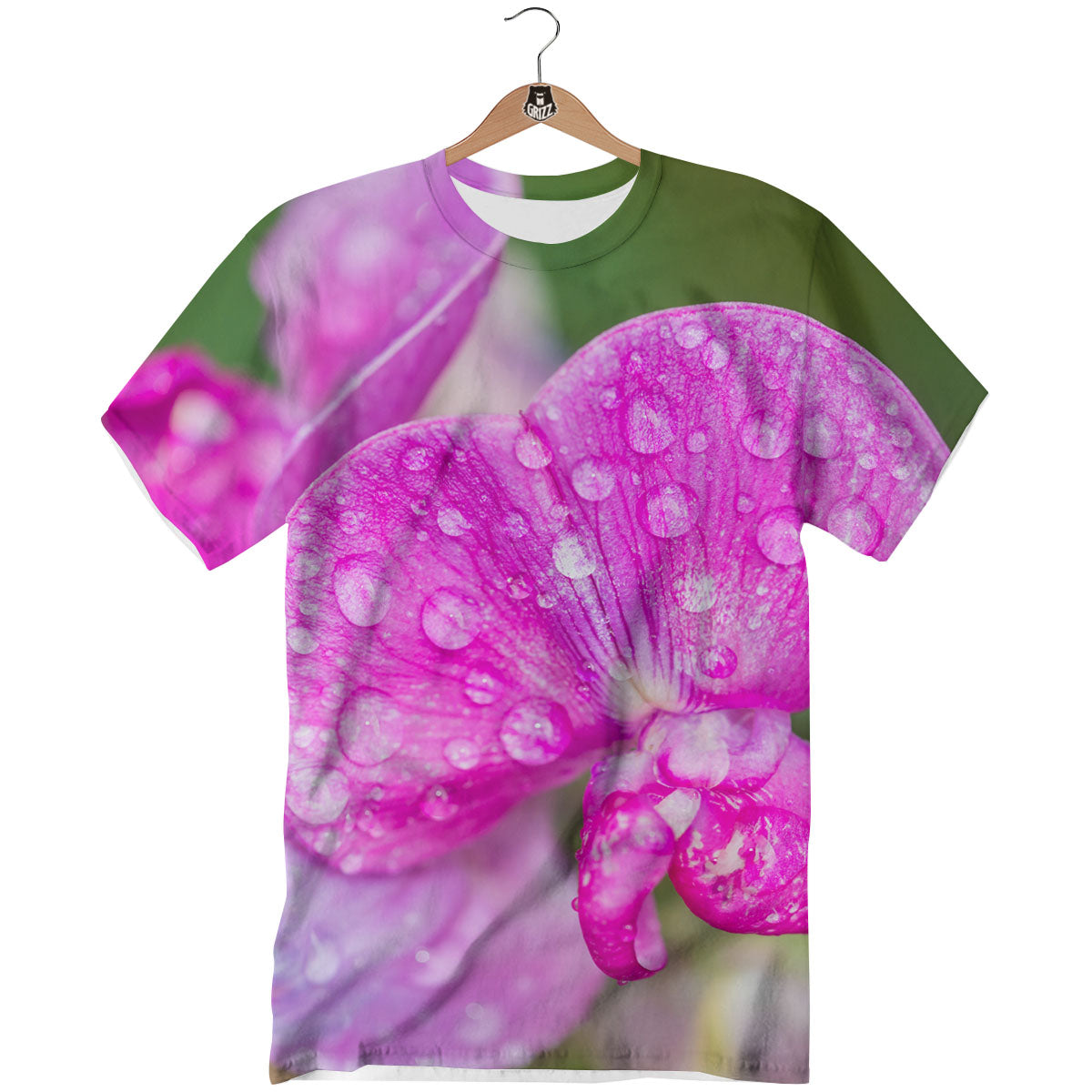 Sweet Pea Purple Print T-Shirt-grizzshop