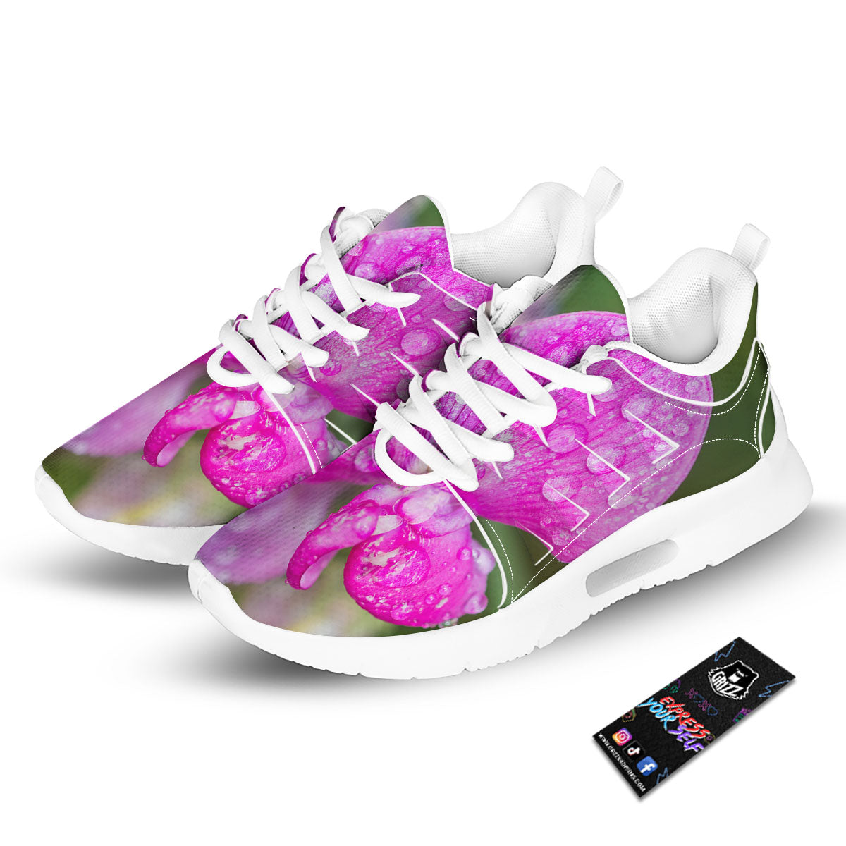 Sweet Pea Purple Print Tennis Shoes-grizzshop