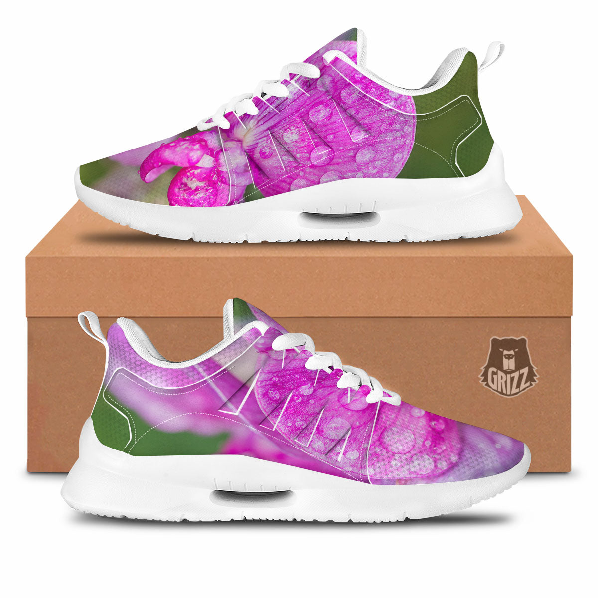 Sweet Pea Purple Print Tennis Shoes-grizzshop