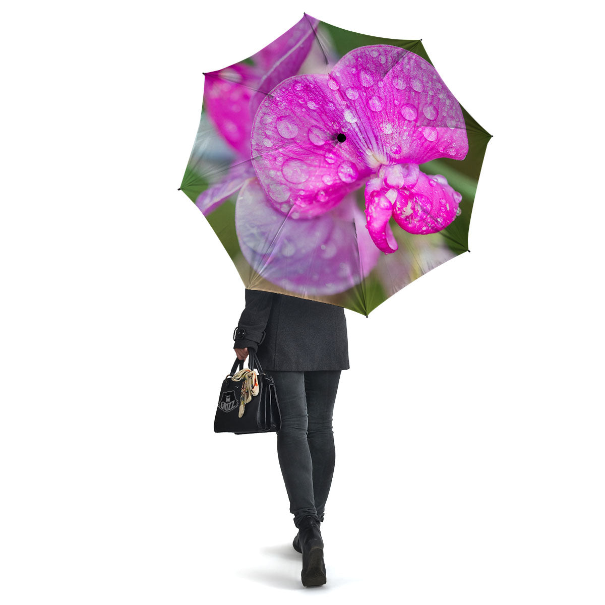 Sweet Pea Purple Print Umbrella-grizzshop