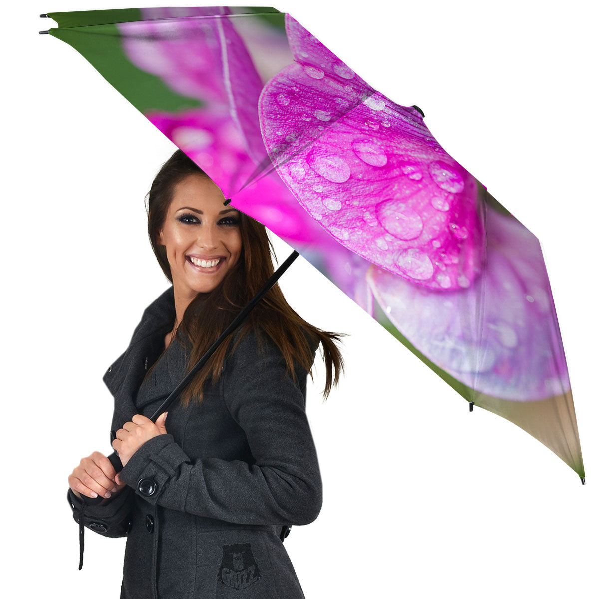 Sweet Pea Purple Print Umbrella-grizzshop