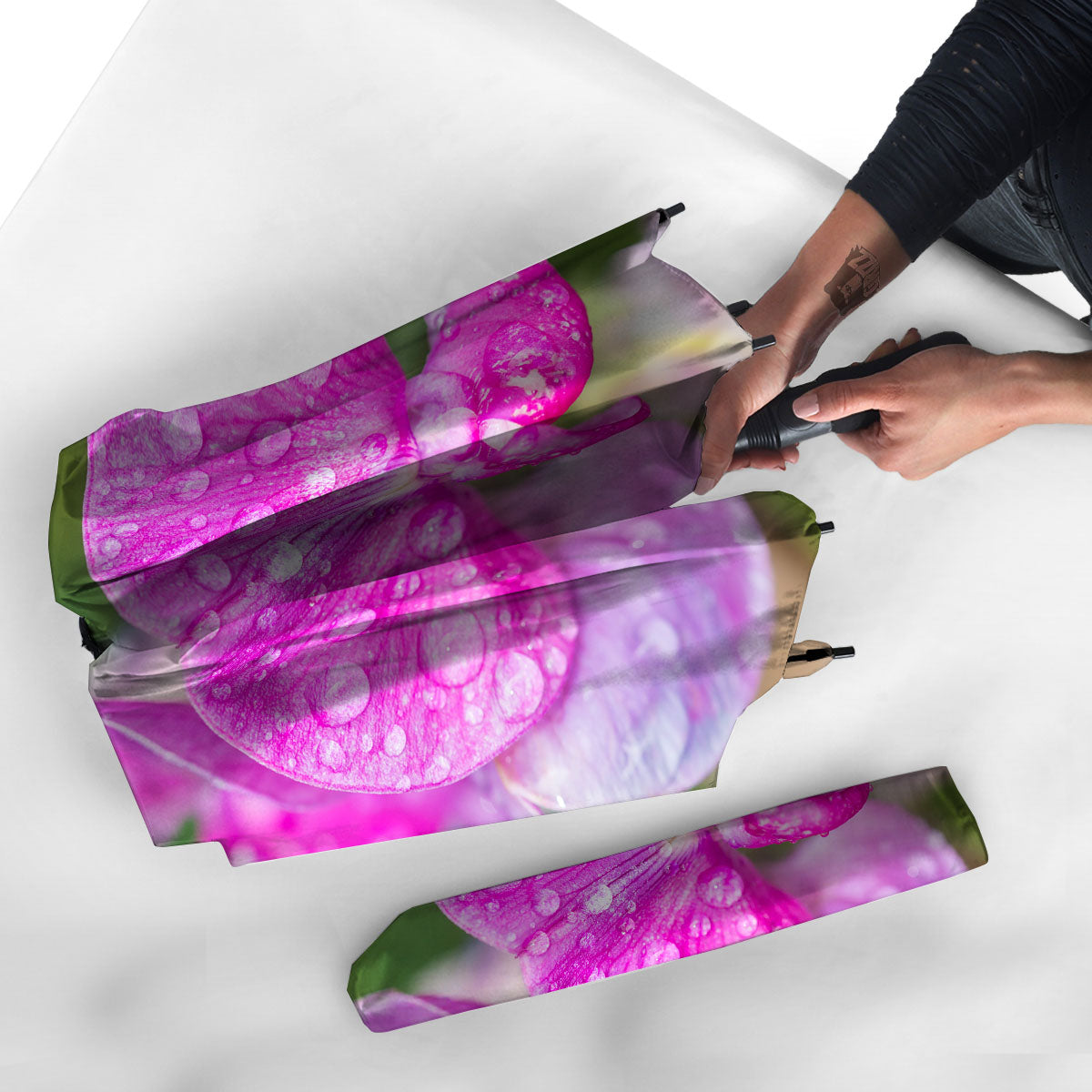 Sweet Pea Purple Print Umbrella-grizzshop