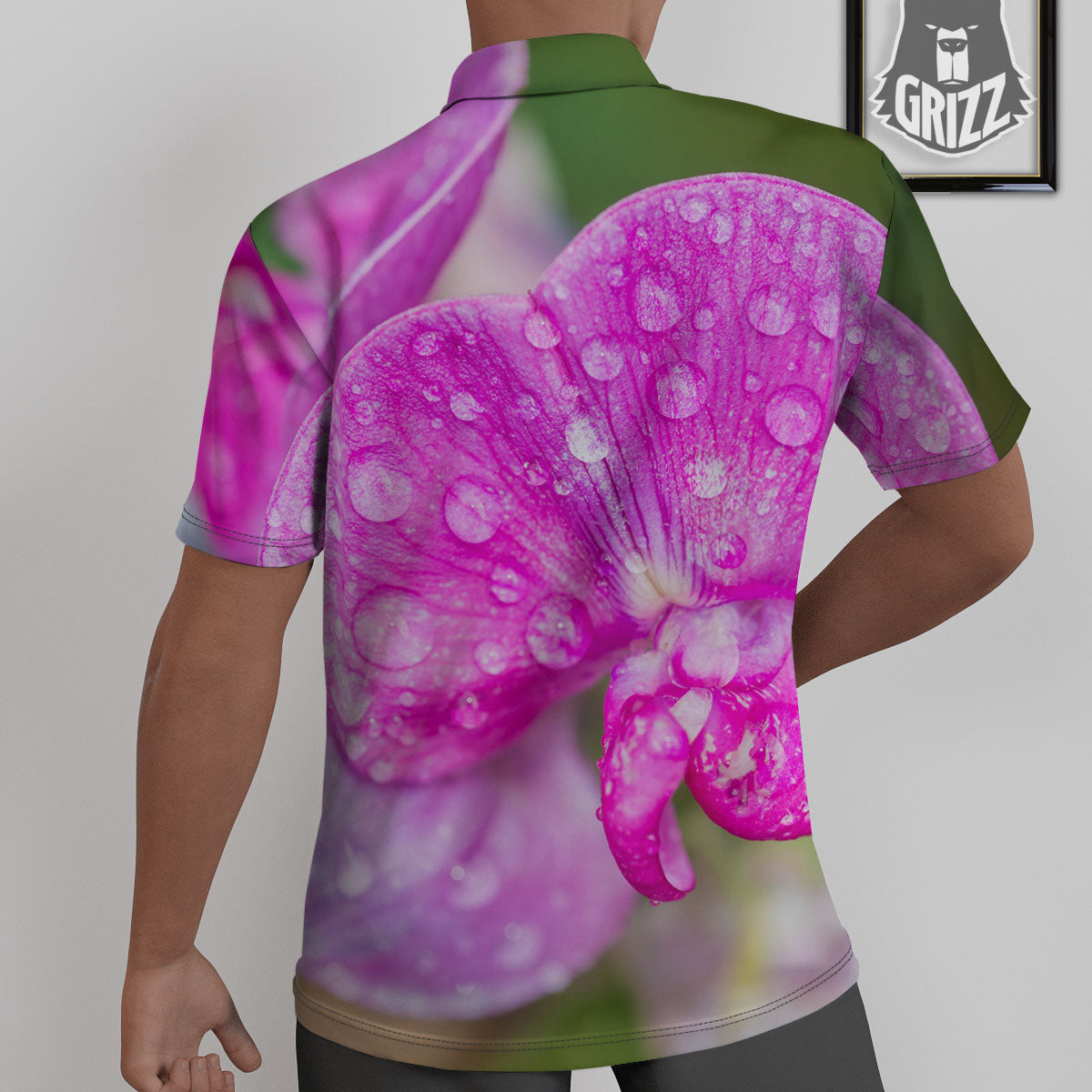 Sweet Pea Purple Print Untucked Shirts-grizzshop