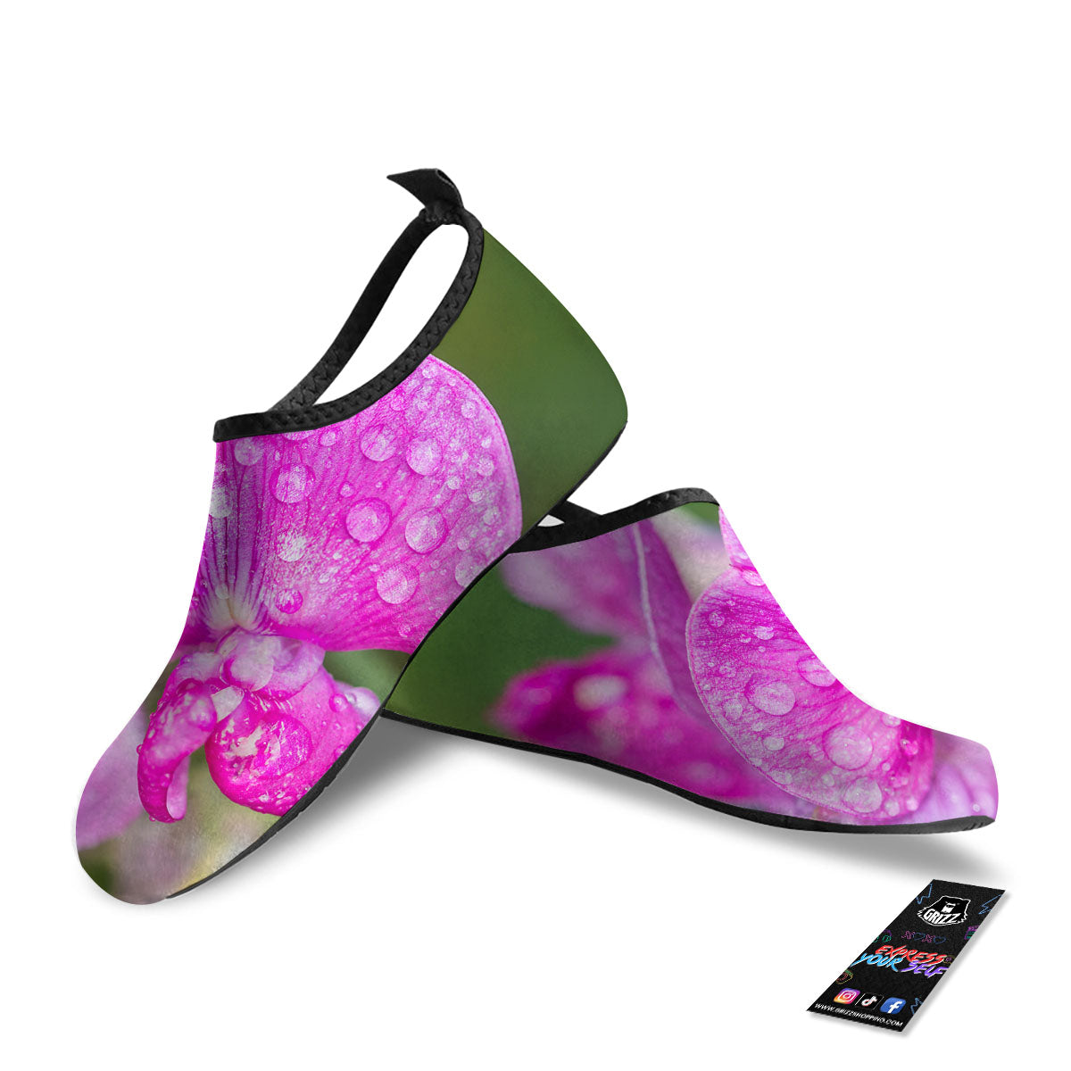 Sweet Pea Purple Print Water Shoes-grizzshop