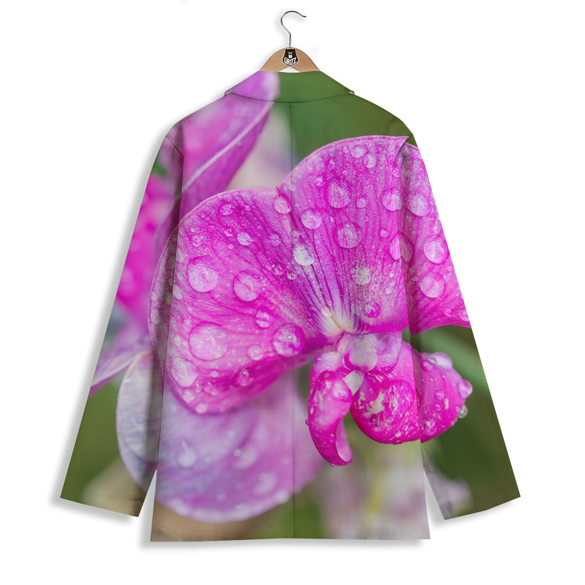 Sweet Pea Purple Print Women's Blazer-grizzshop