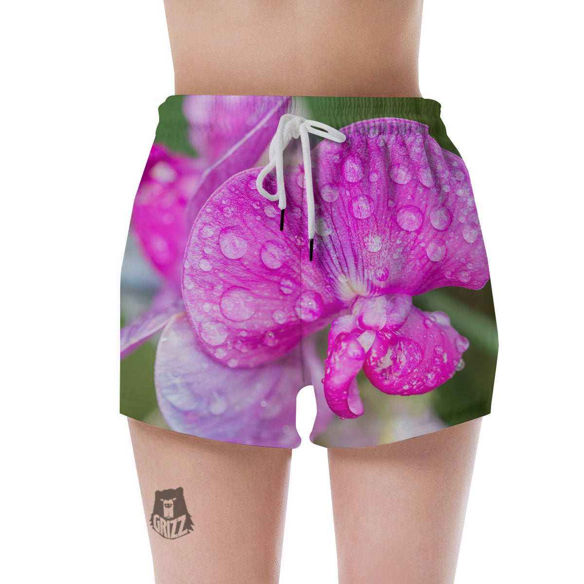 Sweet Pea Purple Print Women's Shorts-grizzshop