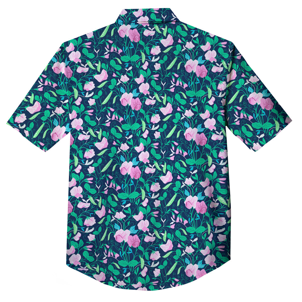 Sweet Pea Vintage Print Pattern Button Up Shirt-grizzshop